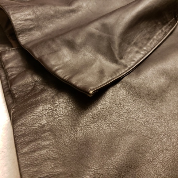 MARC by Andrew Marc Brown Leather Coat - Picture 6 of 8